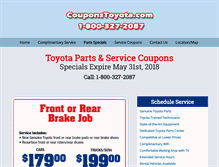 Tablet Screenshot of couponstoyota.com